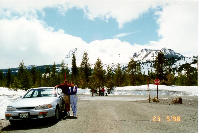 Snow cladded mountains at Lasen Volcanic Park